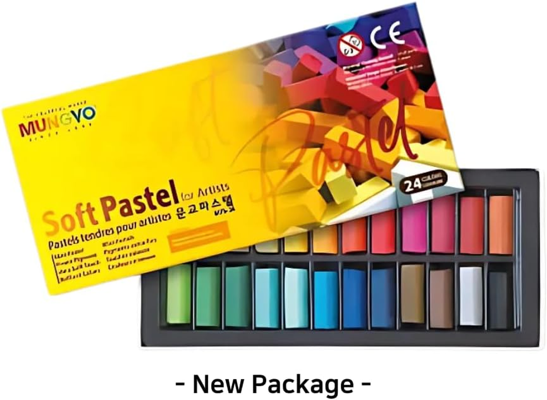 Non Toxic Soft Pastel Set of 24 Assorted Colors Square Chalk image number 2