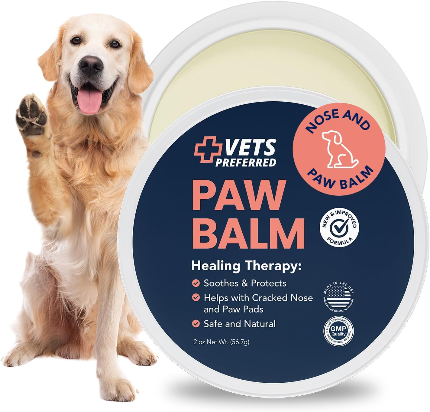 Vets Preferred Advanced Pad Protection | Veterinarian-Grade Dog Paw Balm | Heals Repairs and Moisturizes Dry Noses and Paws | Effective | Ideal for Extreme Weather Conditions image number 3