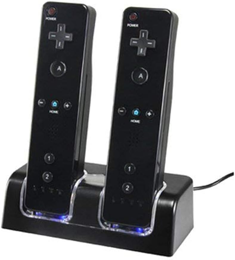 OSTENT Charger Dock Station + 2 Battery Packs for Nintendo Wii Remote Controller Color Black - White image number 7
