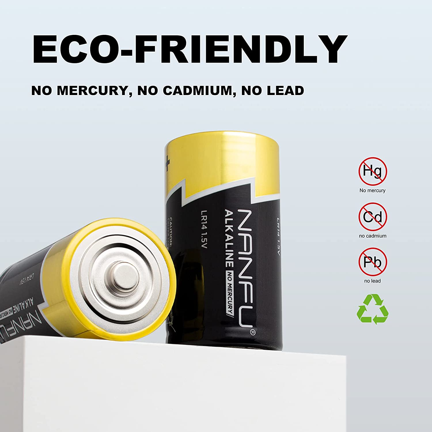 NANFU Alkaline C Cell Batteries(12 Count), 1.5V Large Capacity Non-Rechargeable Leak Proof Premium Alkaline Batteries with 10-Year Shelf Life for Flashlights, Medical Equipment, Toys, Radio, Water Heater, Cooking Utensils image number 4