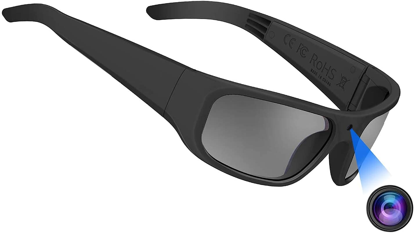 Oho 32GB Camera Glasses,24M Resolution H.265 1080P Smart Glasses with UV400 Sunglasses Lens for Outdoor Sport,Unisex image number 2