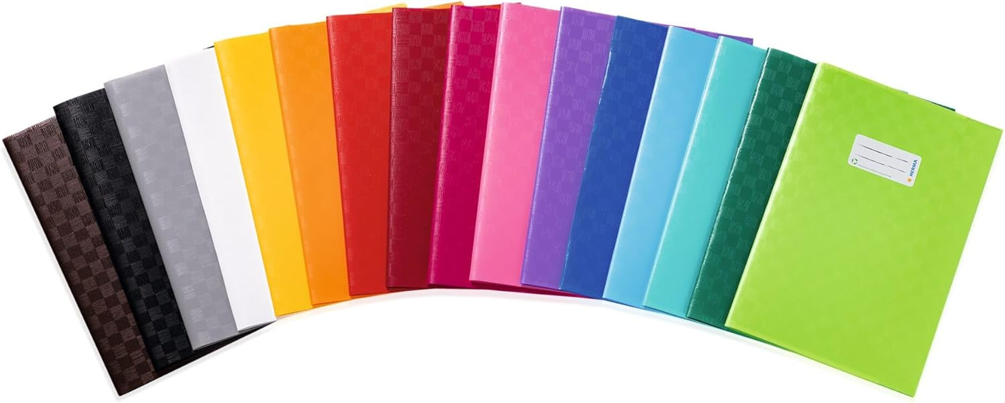 Herma Exercise Book Cover A4, with Inscription Label, Made of Wipeable and Sturdy Plastic, Slip on Cover Jackets for School, Green image number 1