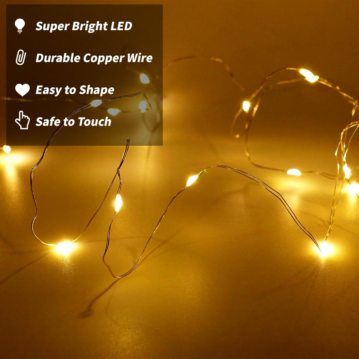 Solar Powered 20M 200LED Outdoor String Lights Waterproof IP65 with 8 Modes Warm White Fairy Light for Garden Patio Decoration Auto On/Off image number 1