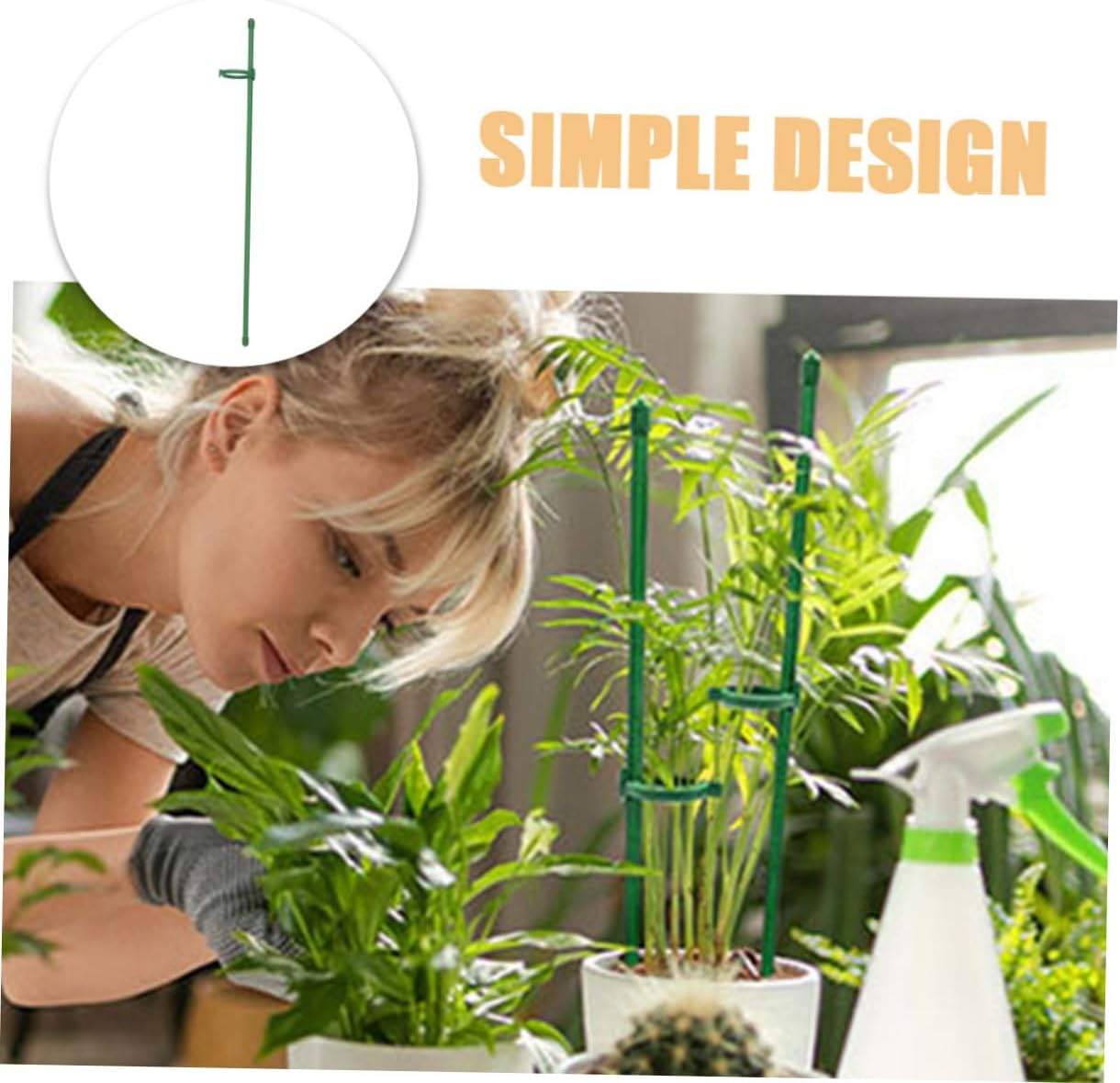 Yardenfun 12Sets Plant Support Stakes Single Stem Support for Flowers and Tomatoes Garden Supplies Garden Stake image number 1