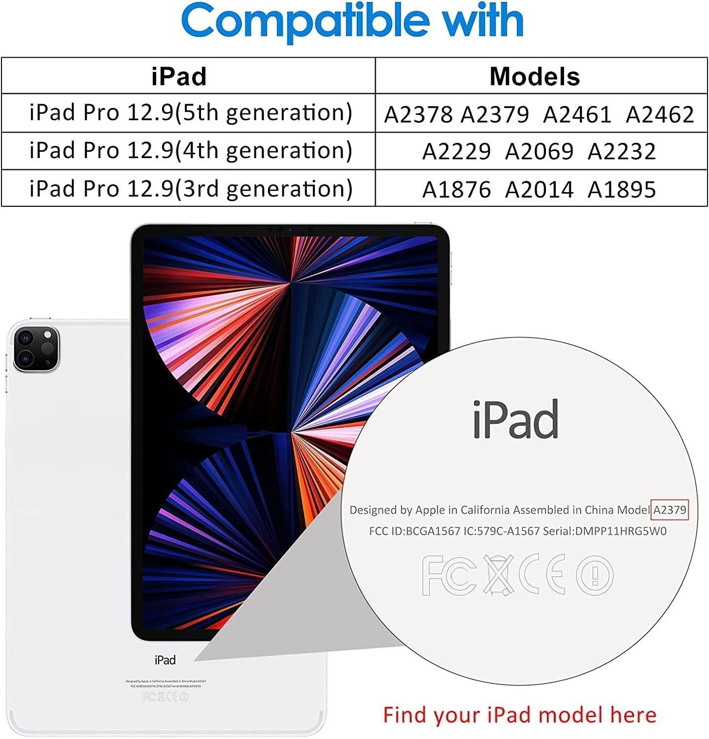 Avakot 2 Pack Ipad Pro 12.9 Screen Protector | Tempered Glass Film Compatible with Ipad Pro 12.9 Inch 5Th/4Th/3Rd Generation | Anti- Scratch Sensitive Hardness Screen Protector for Ipad Pro 12.9