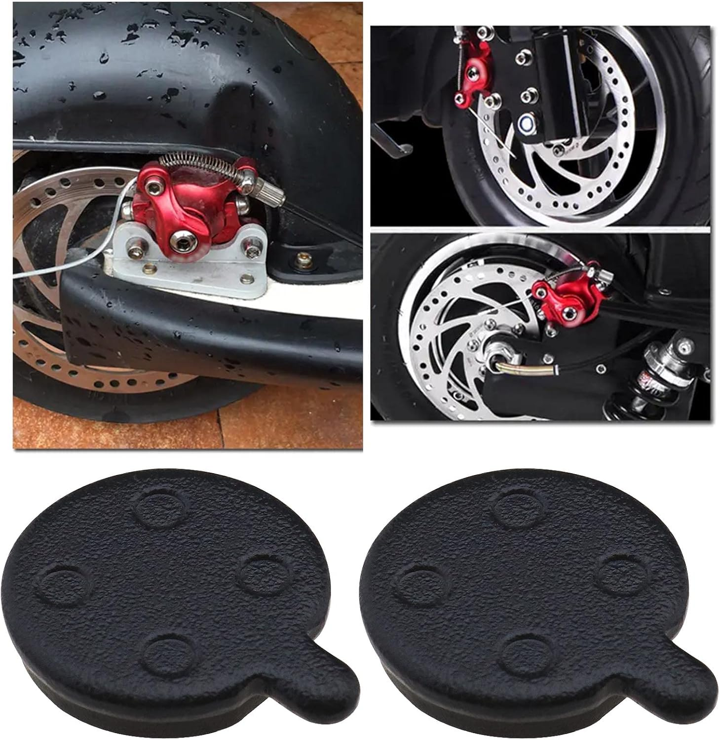 Emagtech 2 Pairs Brake Pads Compatible with Xiaomi M365 Pro/Pro 2 Electric Scooter Equipment Spare Parts Replacement Accessories 23X18.5X4Mm image number 6