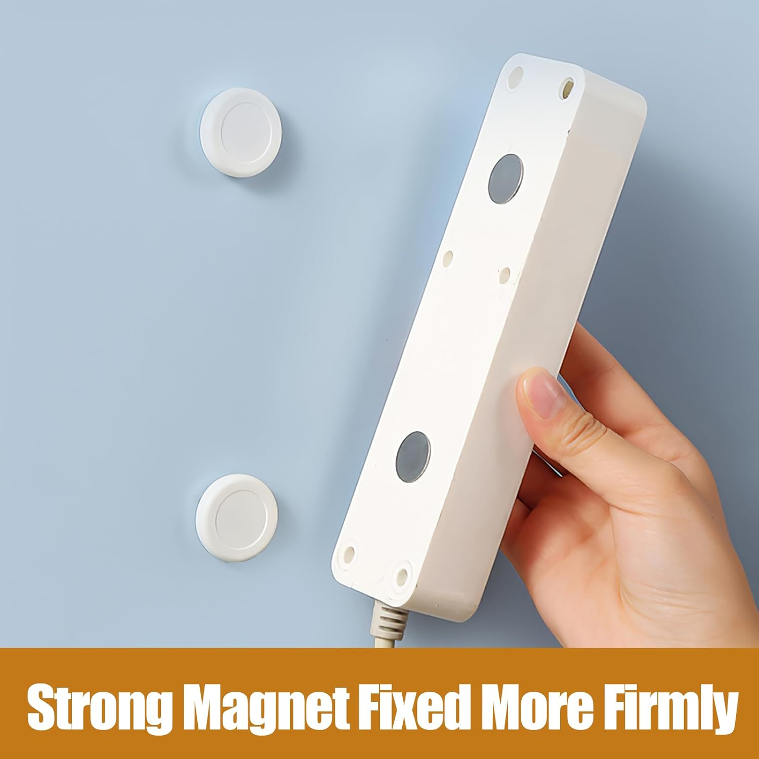 7-Pack Magnetic Wall Mount Remote Control Holders, Strong Self-Adhesive Remote Storage Solutions for Home and Office, White image number 4