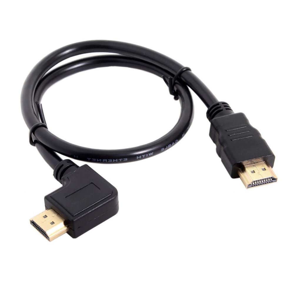 JSER 90 Degree Left Angled Type HDMI 1.4 Male to HDMI Male Cable Support 3D & Ethernet 50Cm (Left Angle) image number 4