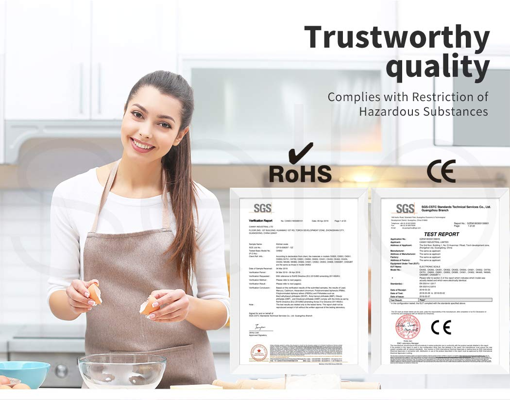 10Kg/1G Kitchen Digital Scale LCD Electronic Balance Food Weight Postal Scales, Stainless Steel Digital Food Scale 4 Units, Auto Off, Tare Fuction, Wall-Mounted Kitchen Scale Kitchen Scale image number 4