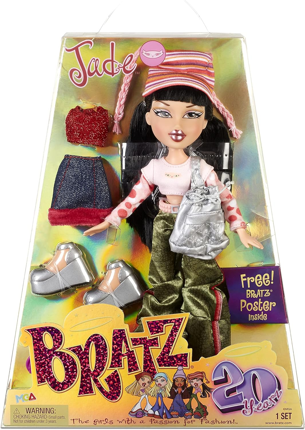 Bratz Cloe Fashion Doll with 2 -Outfits, Accessories Including Holographic Poster- Adults and Kids, Toys for Girls Ages 7+ Years Old