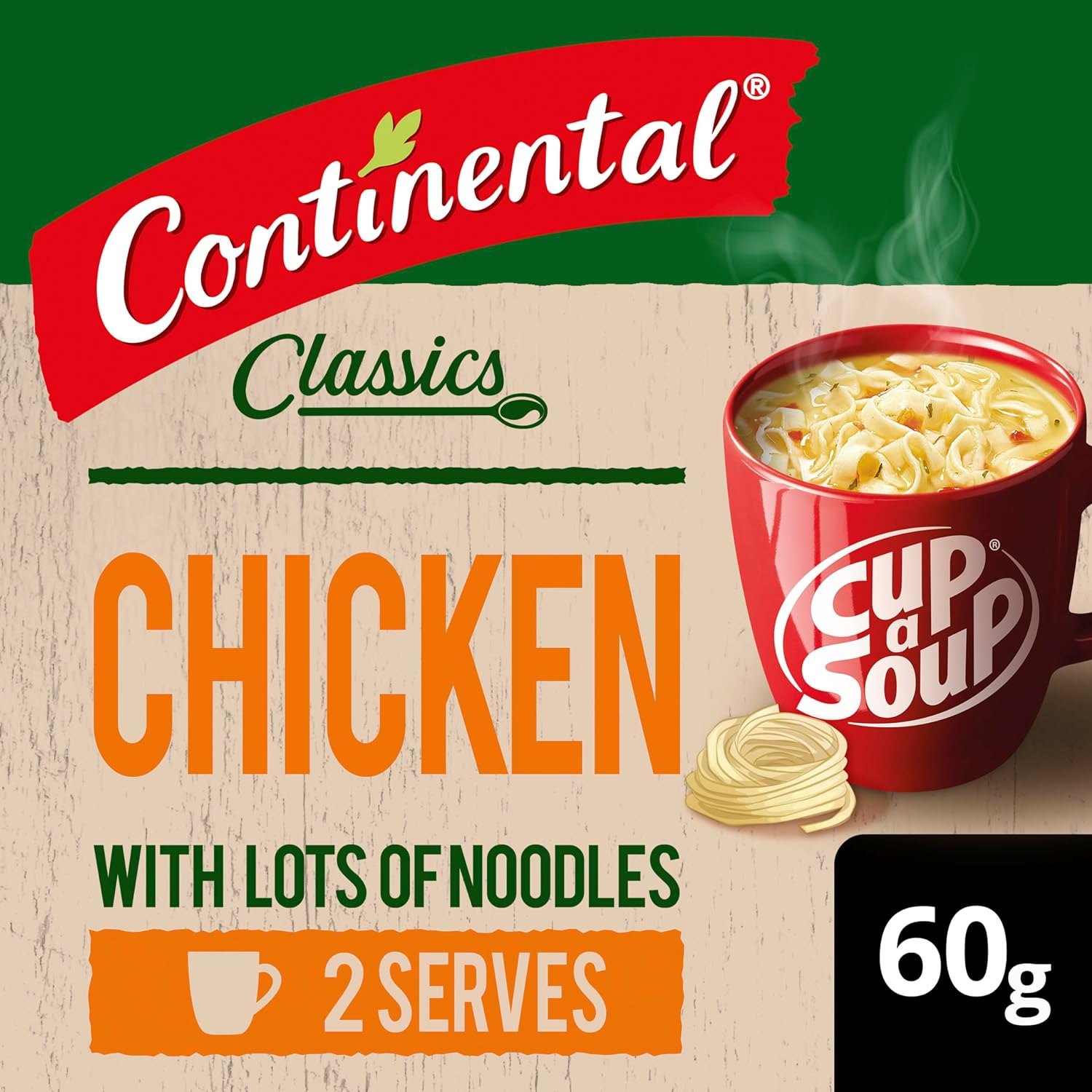 CONTINENTAL Cup-A-Soup | Chicken with Lots of Noodles, 2 Pack, 60G image number 4