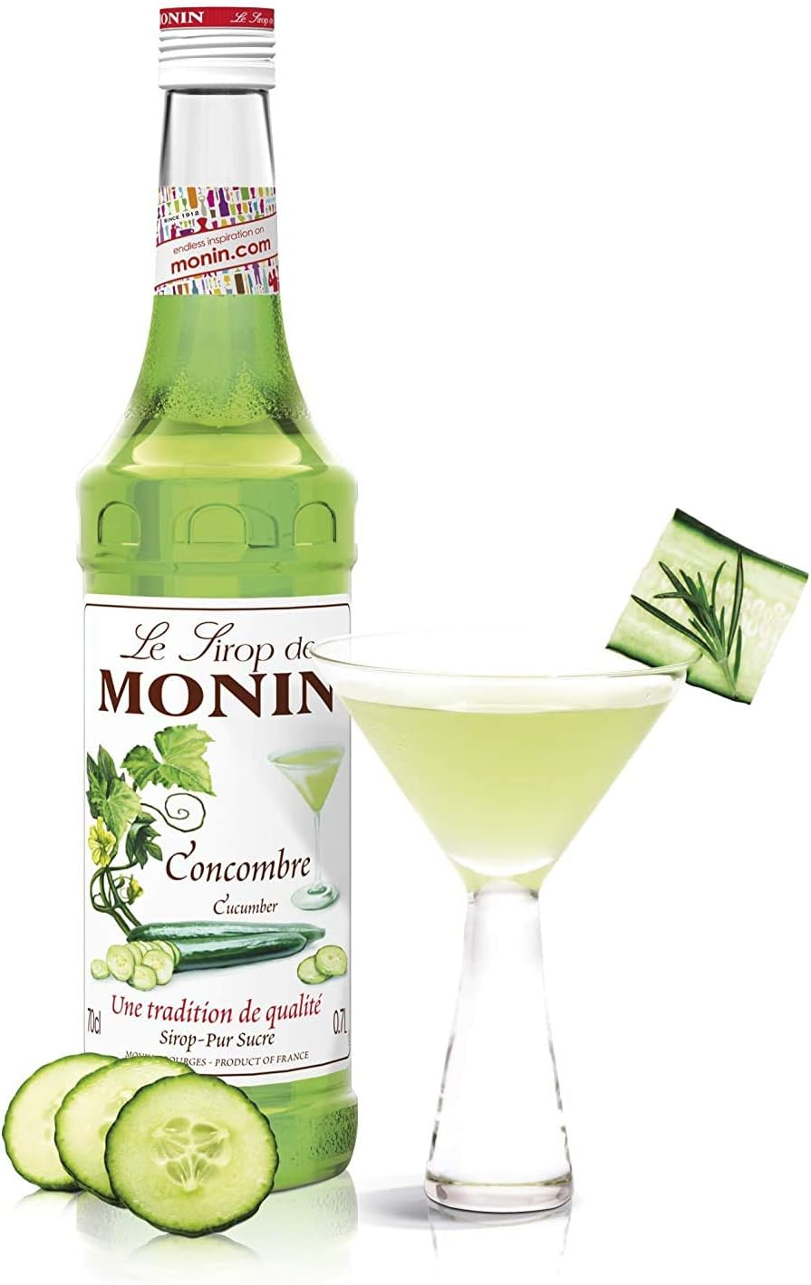 Monin Cucumber Syrup, Crisp and Cool, Bring Garden Freshness to Cocktails, Teas and Sodas, Vegan, Non-Gmo, 700 Ml image number 6
