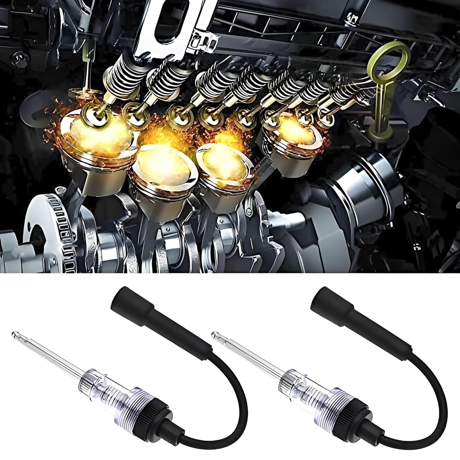 Automotive Spark Plug Firing Tester, Ignition Coil Test Kit for Cars, Motorbikes, Small Engines 2Pcs. image number 4