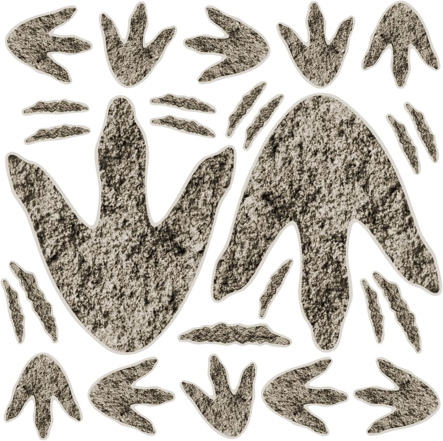 90 Pcs Dinosaur Footprints for Floor Dinosaur Decor, Realistic Footprints Wall Decals for Kids Classroom Party Decoration School Playroom Baby Nursery Bedroom Home（3 Sizes image number 6