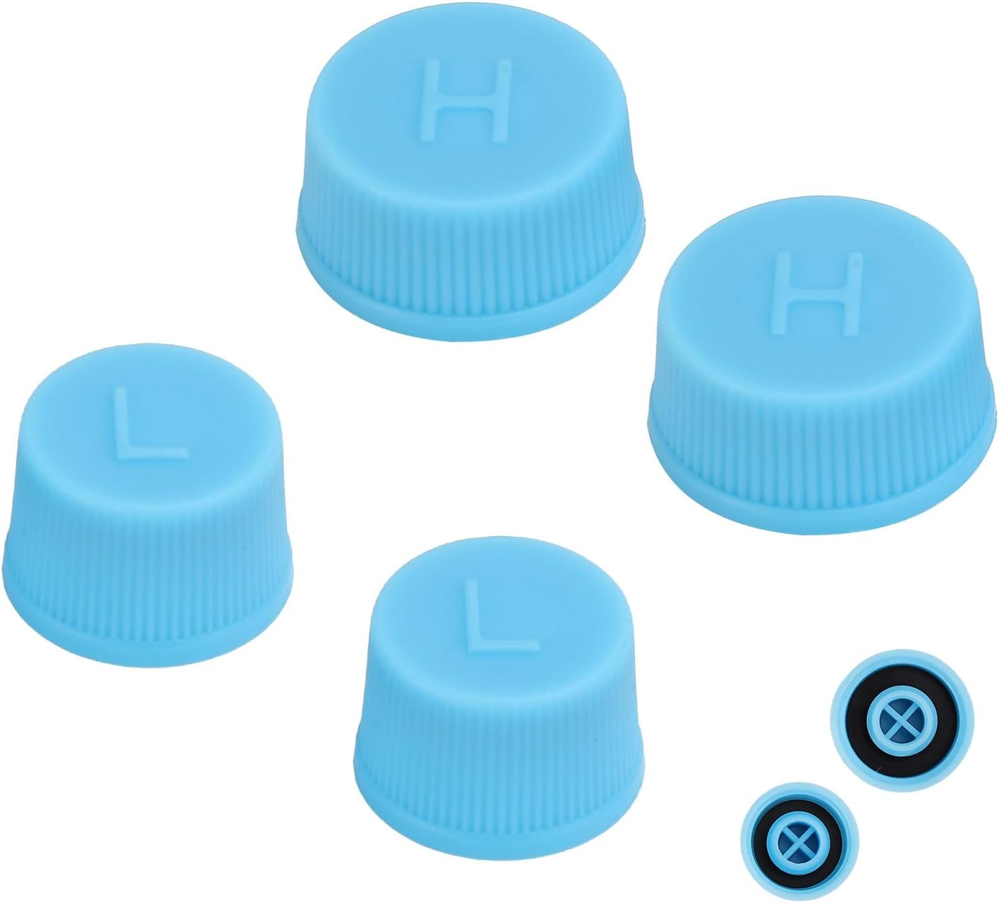 4Pcs Replacement Valve Cap for Car Air Conditioning, Leakproof R134A AC High & Low Pressure Port Caps Vehicle Air Conditioning Seal Accessories image number 1