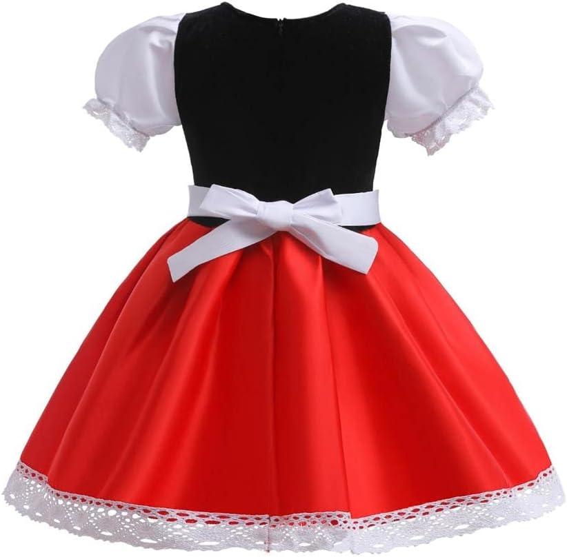 Dressy Daisy Little Red Riding Hood Fancy Dress up Costume Set with Cloak Cape for Toddler Girls Size 2 to 14 image number 5