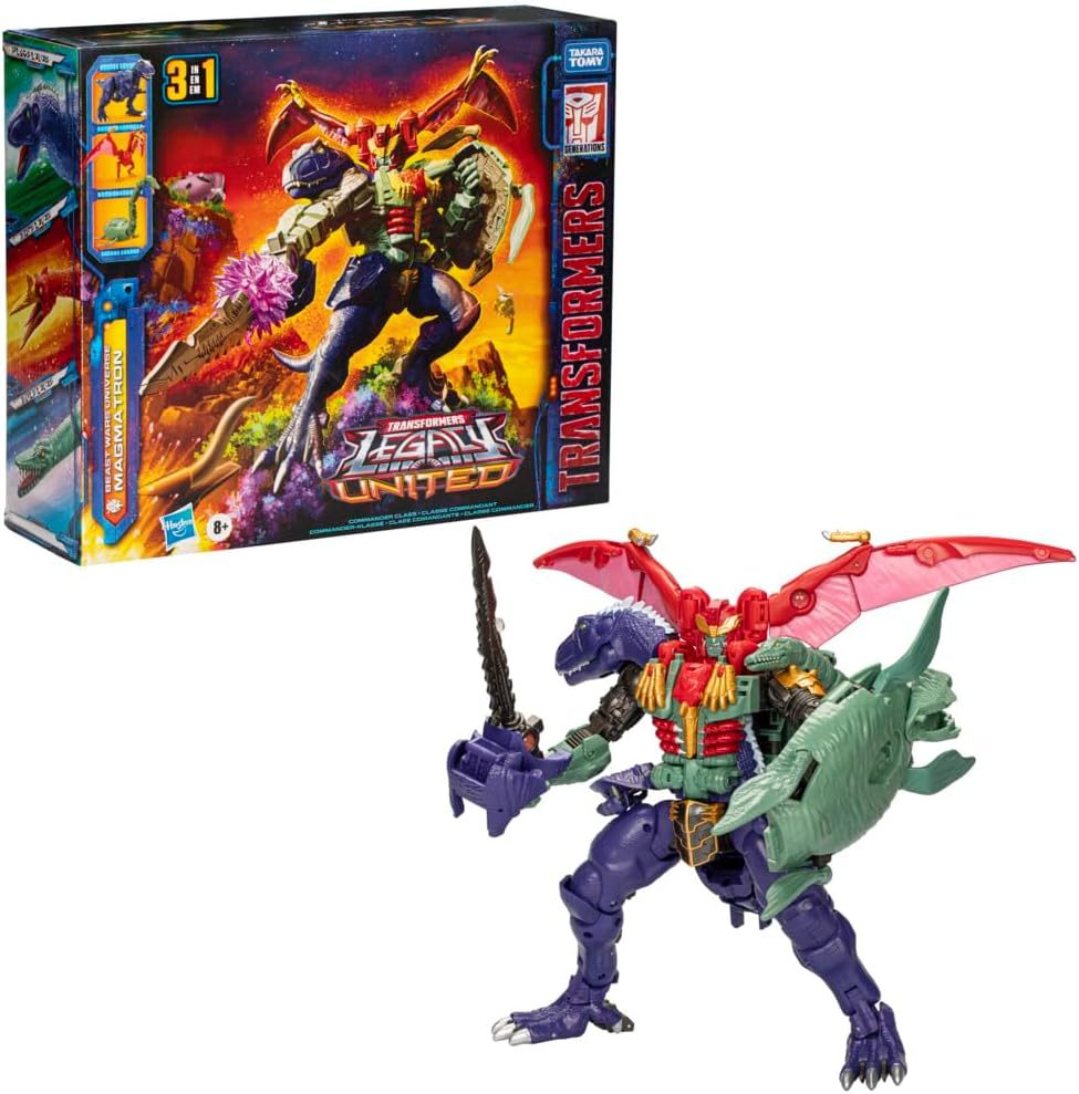 Transformers Legacy United Commander Class Beast Wars Universe Magmatron, 10-Inch 3-In-1 Converting Action Figure, Robot Toy for Kids Ages 8+ image number 1