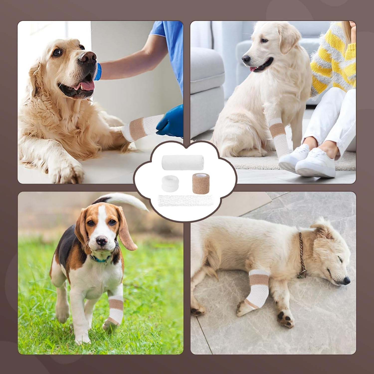 Dog Tail Protector Dog Ends Starter Pack Happy Tail Dressing Vet Wrap for Dog Cat Pet Animals image number 4