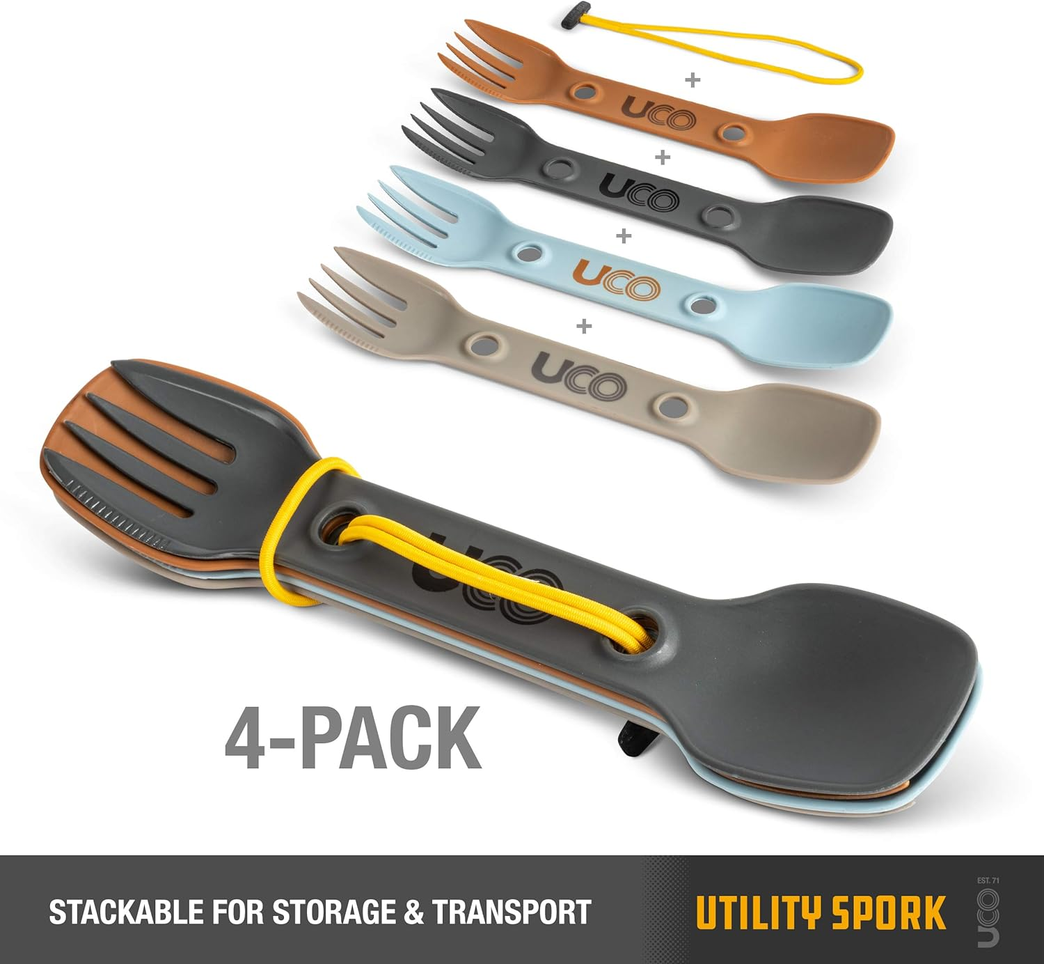 UCO Utility Spork 3-In-1 Combo Spoon-Fork-Knife Utensil image number 2