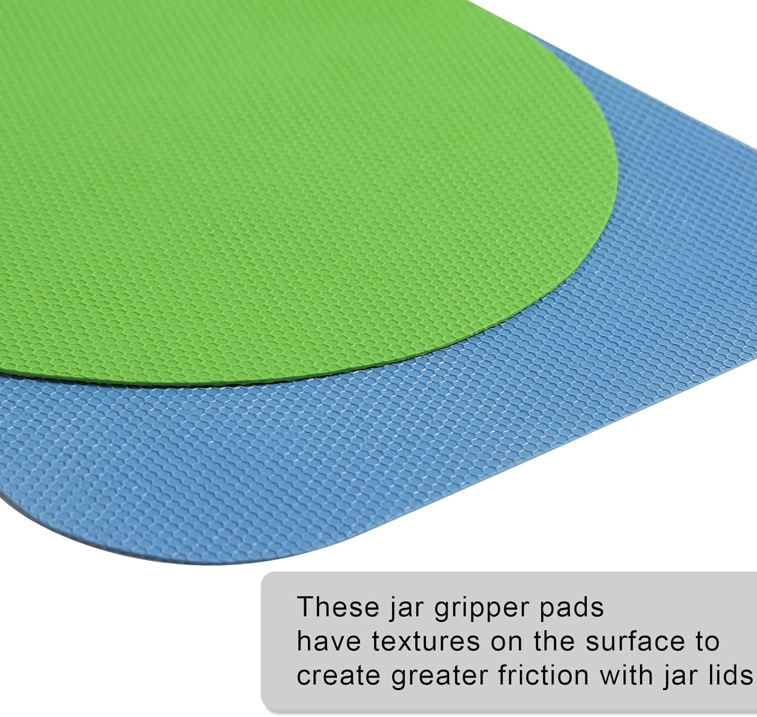 LUTER 4Pcs Jar Opener, Rubber, Multi-Function Silicone Bottle Opener for Seniors with Arthritis Weak Hands Lid Cap Gripper Pads Kitchen Coasters Gadgets(Light Blue, Green) - Light Blue, Purple image number 2