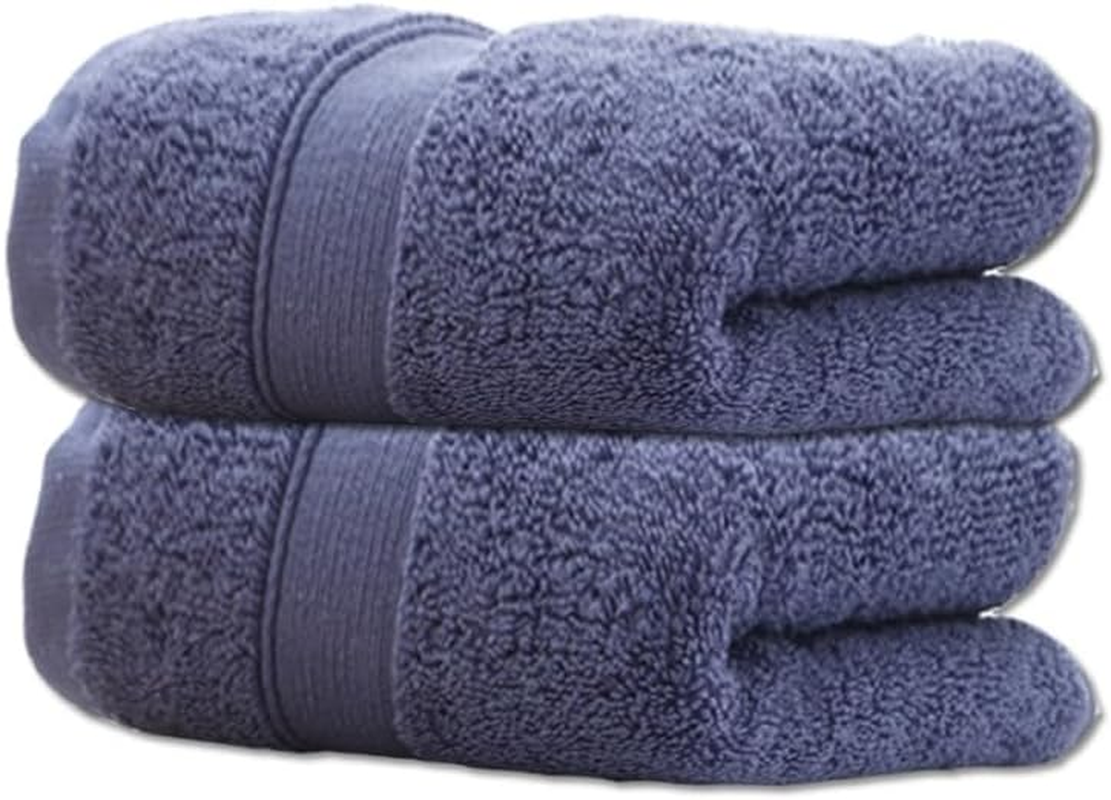JININQ 700GSM 2Piece Hand Towels -100% Cotton for Bathroom,Kitchen,Beauty,Spa,Gym,Household Face Towel,Highly Absorbent Towels(13.7 X 29.5 Inches) (Blue)