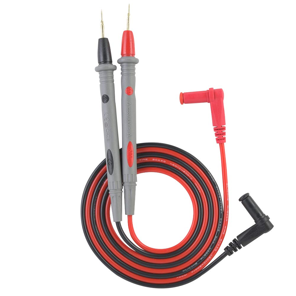 EVTSCAN Universal Multimeter Test Leads with Gold-Plated Probe Tips Kit, CAT III 1000V 20A, for Digital Multimeter Measurements, Electrical Testing image number 1