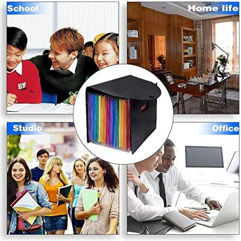 13 Pockets Expanding Files Folder/ A4 Expandable File Organizer/Portable Accordion File Folder/High Capacity Multicolour Stand/Plastic Business File Organizer Box (1Xfolder) image number 3