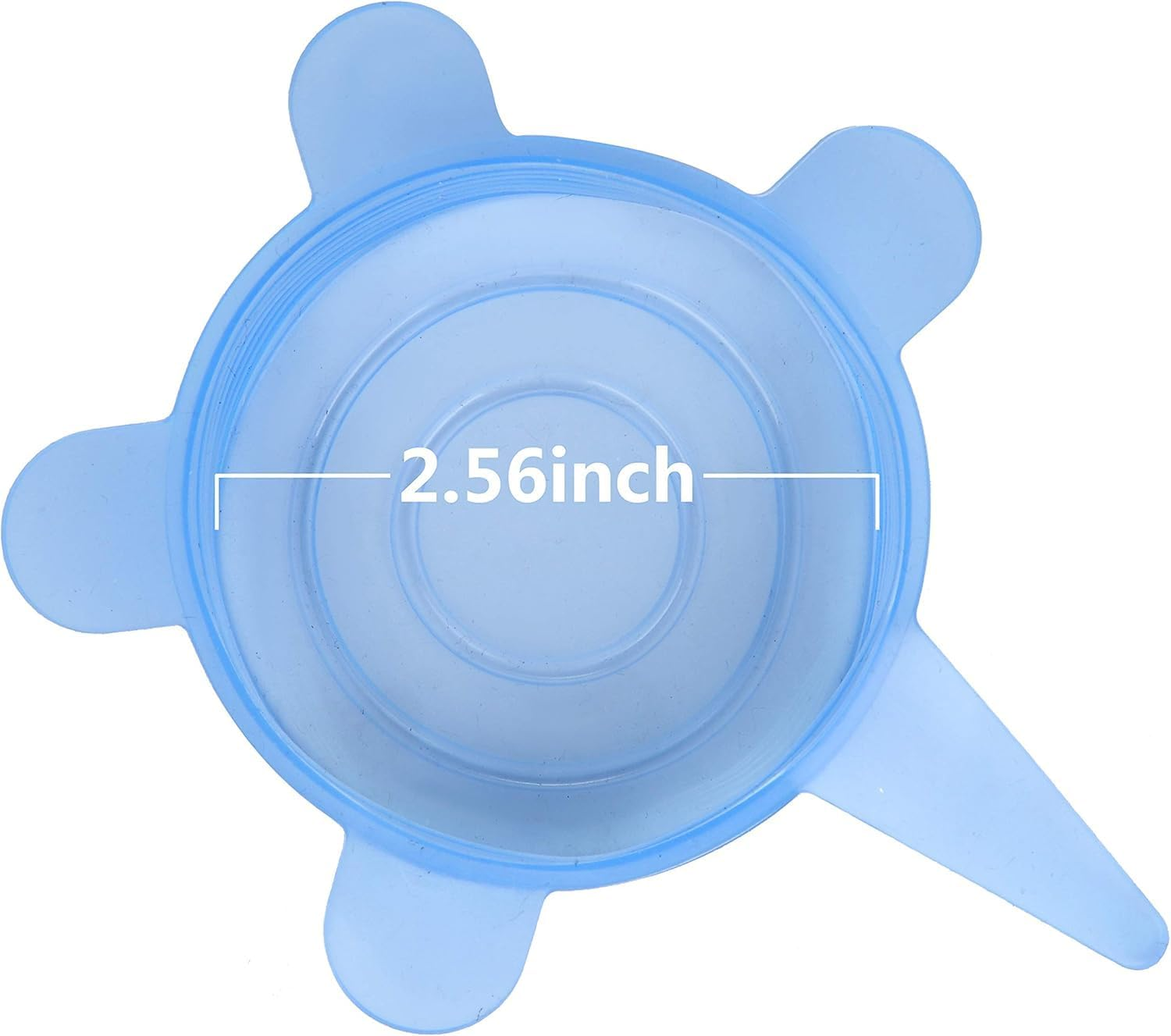 6 Pack Pet Food Can Cover Stretchable 1 Fit 3 Universal Size Silicone Can Lids for Dog and Cat Food Can Blue (Blue) image number 4