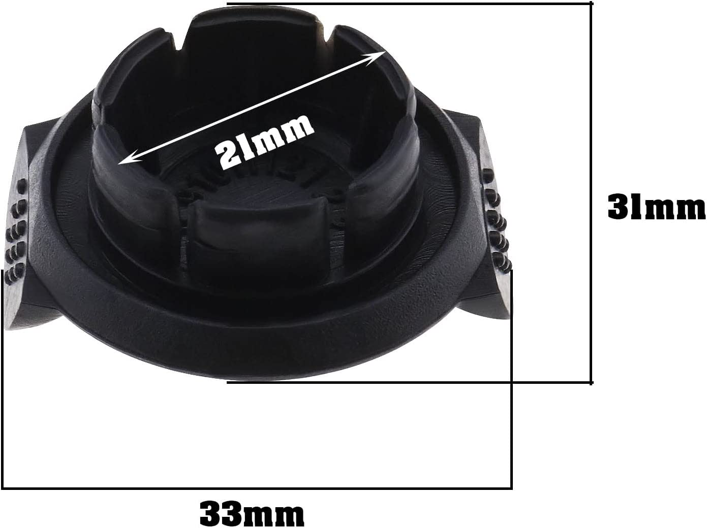 Ecsing 5PCS Cigarette Lighter 12V Socket Cover Power Outlet Cap 21Mm Dustproof Waterproof Cap Replacement Accessories for Most Vehicles Plastic Black image number 4