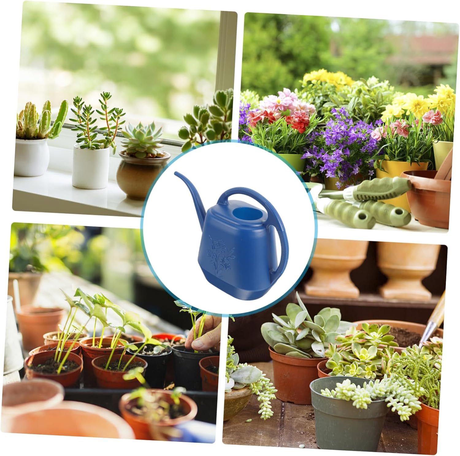 Long Spout Watering Can Elephant Watering Pot 4L Thickened Plastic Sprinkling Can for Indoor and Outdoor Garden Succulent Plants image number 6