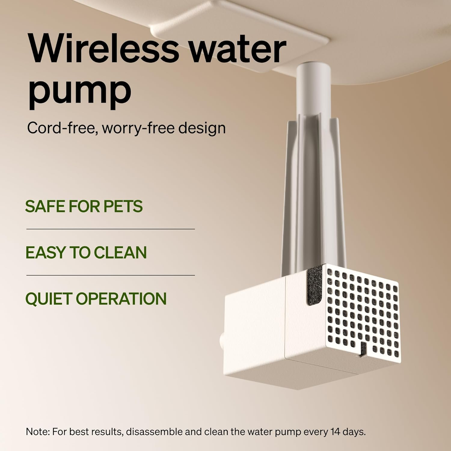 PETLIBRO Cat Water Fountain, Cordless Pet Water Fountain Battery Operated, 2.5L/84Oz Dockstream Water Fountains for Cats Indoor, Cat Fountain with Stainless Steel Tray, Easy to Clean Bpa-Free image number 5