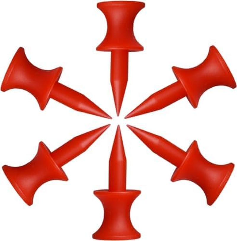 DAZISEN Golf Tees Plastic - 25MM/32MM Durable Small Castle Golf Tees Green/Red (100 Pcs)