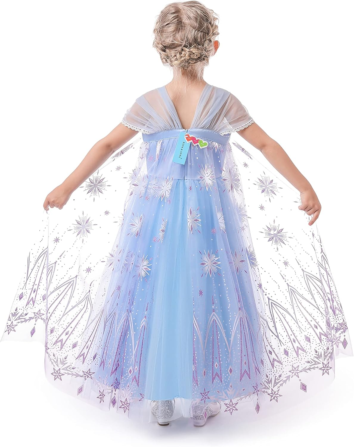 ELSA & ANNA Princess Costumes for Girls - Snow Queen Fancy Dress for Girls - Princess Dress up - Girls Fancy Dress for Parties, Birthdays, Cosplay & Halloween - Fancy Dress Girls EL2107 image number 1
