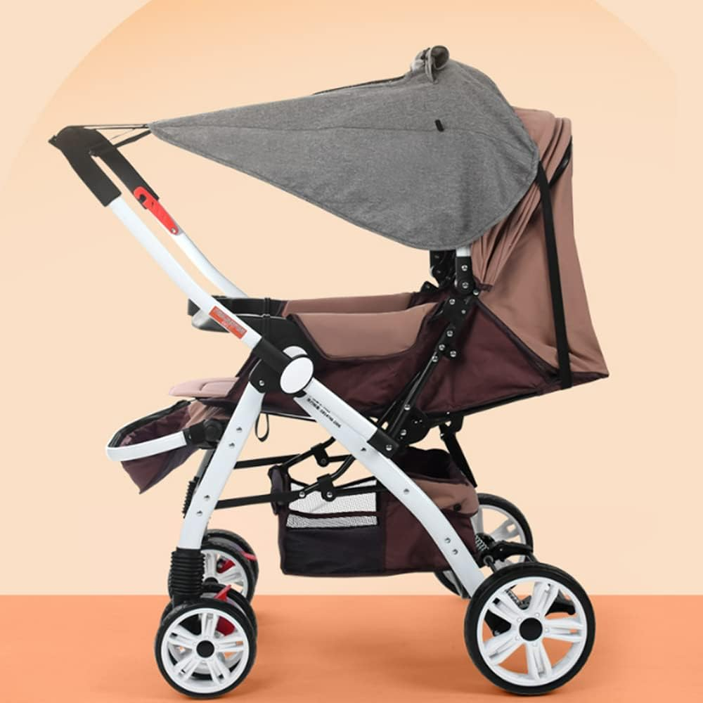 Upf50+Universal Buggy Pram Sunshade Waterproof Baby Strollers Sun Cover with Viewing Window Foldable Adjustable Toddler Pram Window Pushchairs Sun Visor Anti-Uv Umbrella Canopy image number 6