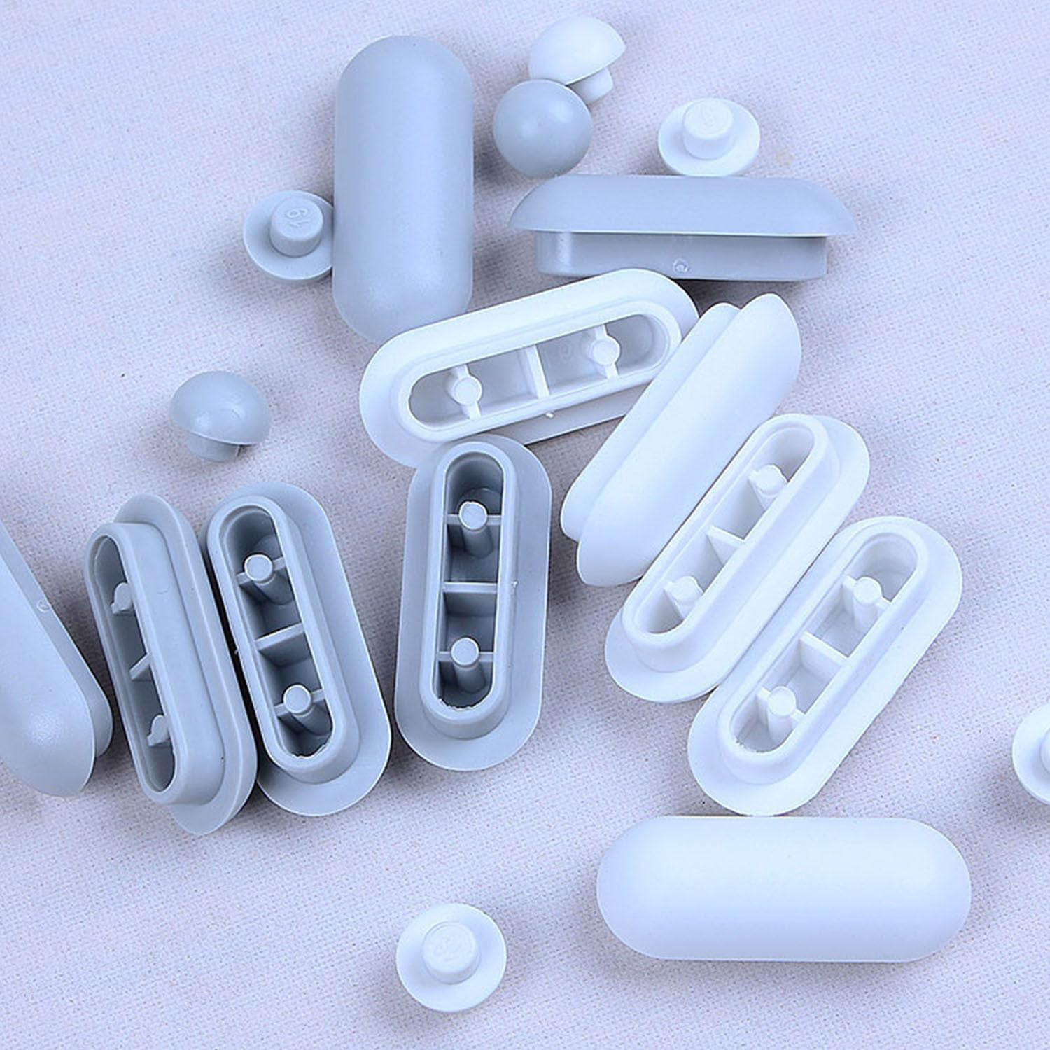 20Pack Toilet Seat Buffer Set, Universal Toilet Seat Cushions Pads Anti-Noise Replacement Seat Buffers for Home Hotel Bathroom (White)