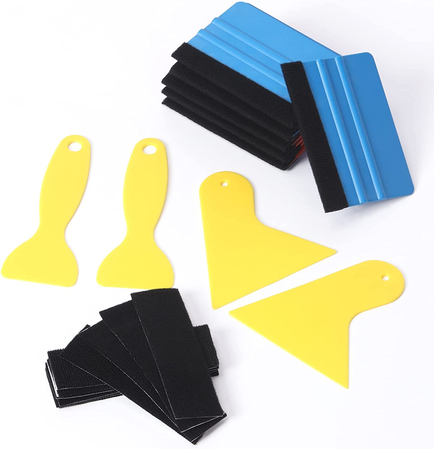 Swpeet 24Pcs Car Wrapping Vinyl Kit, Including Felt Edge Squeegee, Scraper, Spare Felt Replacement for Car Vinyl Wrap, Window Tint, Wallpaper, Decal Sticker Installation image number 6