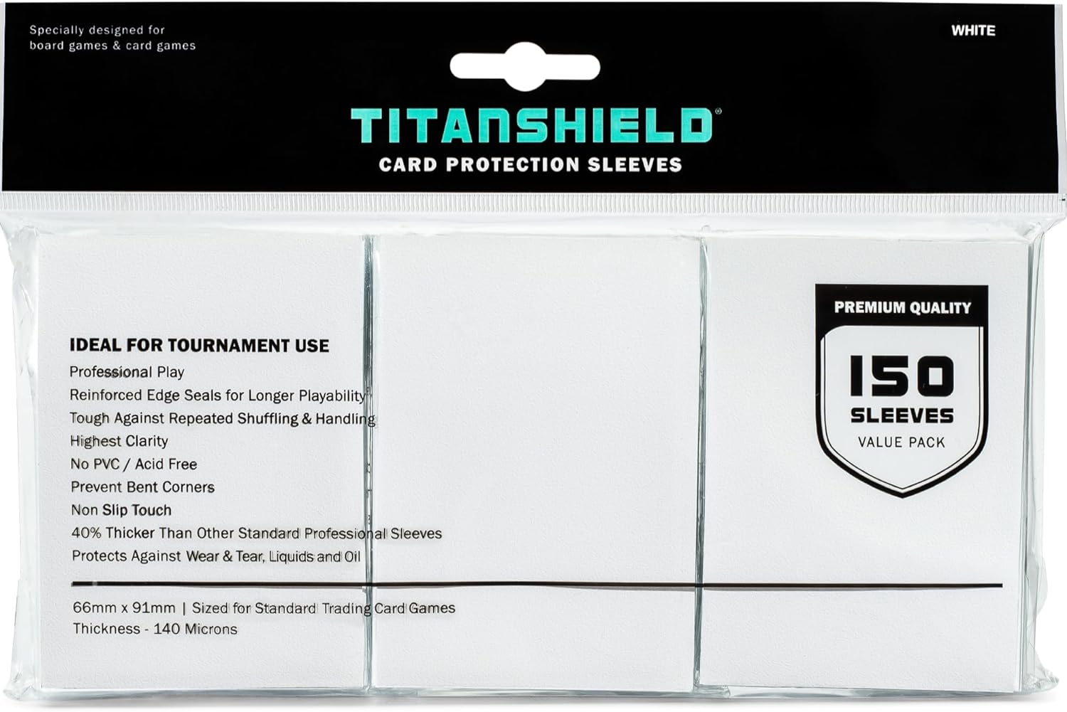 Titanshield (150 Gold Sleeves) Compatible with MTG Magic the Gathering, Lorcana, Board Games and Trading Cards 2.5" X 3.5" 66X91Mm - Blue image number 6