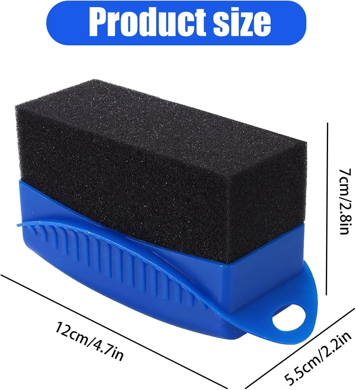 2 Pcs Car Wheel Waxing Sponge Tire Shine Applicator, Tire Dressing Applicator, Car Tire Shine Applicator Tire Shine Sponge Pad, Reusable Tire Polish Applicator (Blue)