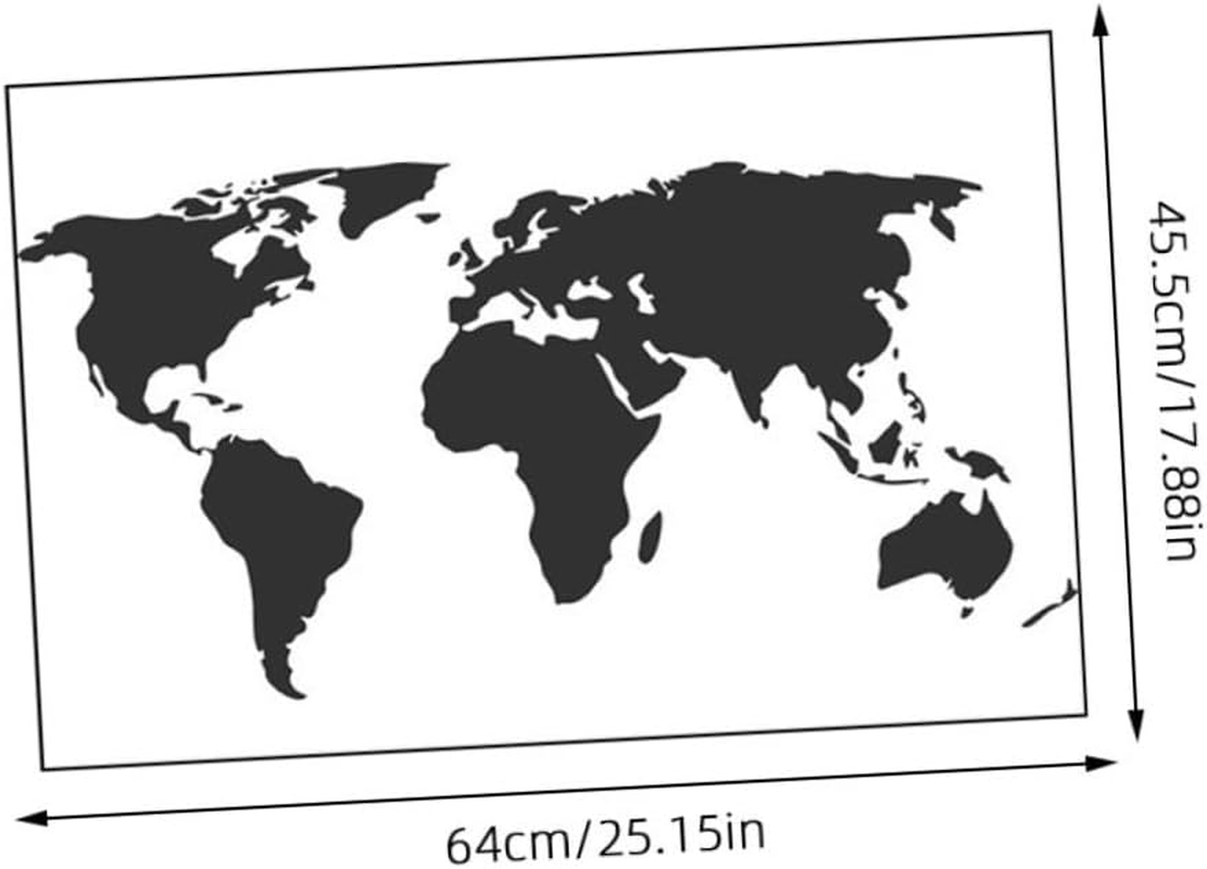 World Map Wall Sticker Living Decor Removable Wall Stickers Map Wallpaper for Bedroom image number 4