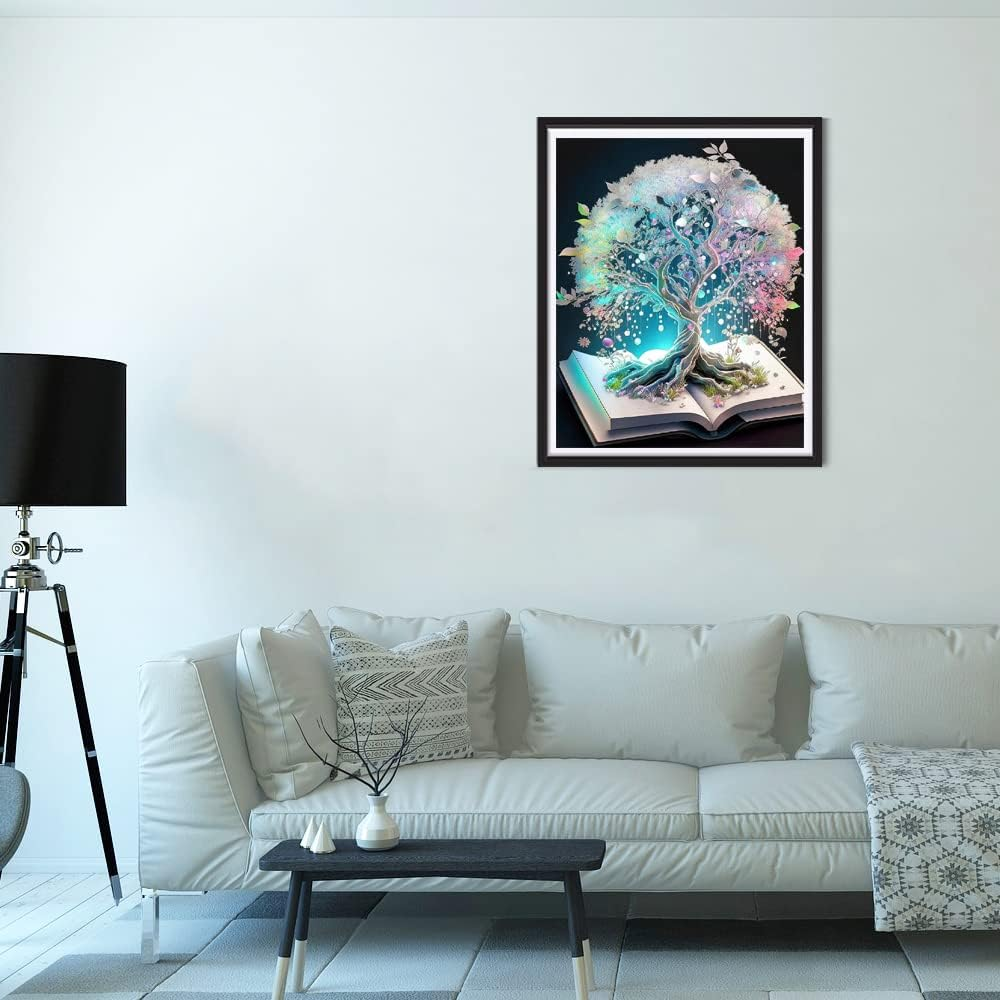 Rousp DIY 5D Diamond Painting Kits for Adults Diamond Art Tree of Life Diamond Painting Full Drill Crystal Craft Kits for Home Wall Decor Gifts, 15.7X19.7Inch image number 6