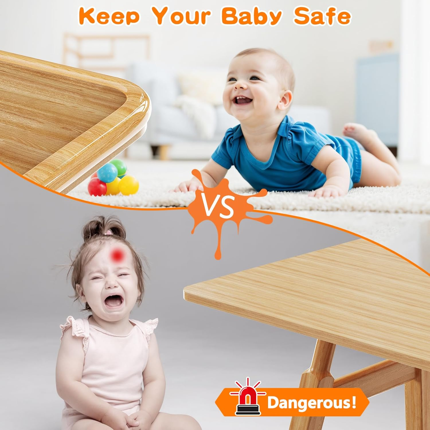 Corner Protectors Transparent, E-PRONSE 20Ft Furniture Table Edge Protectors Soft Silicone Bumper Strip with Strong Adhesive Tape for for Cabinets, Tables, Drawers, Household Appliances image number 6