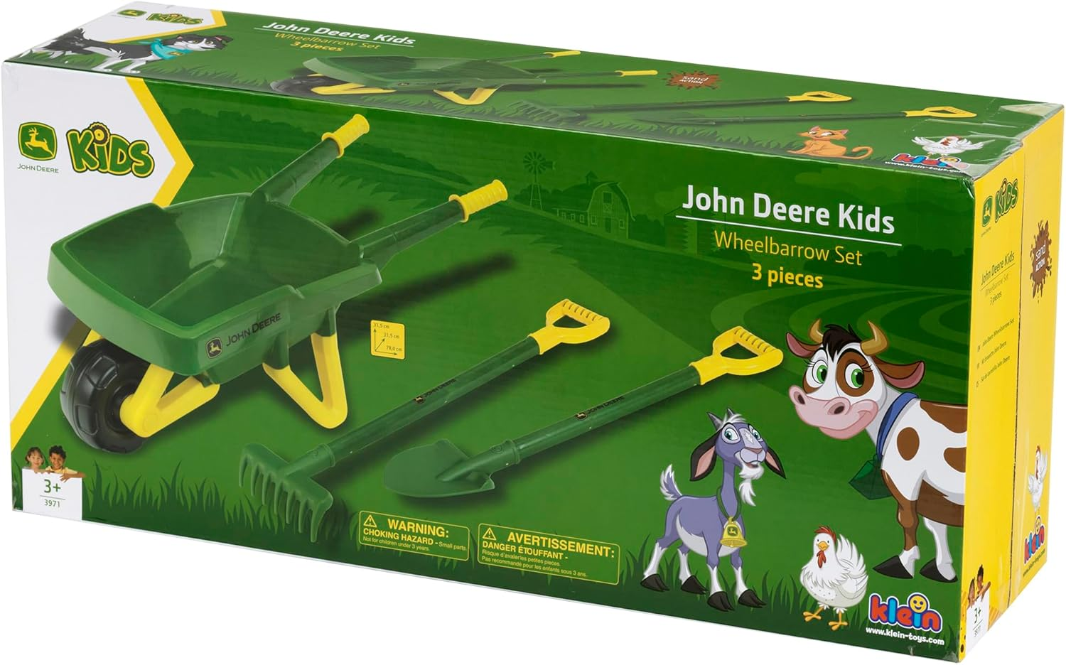 John Deere Kids Wheelbarrow Set, 78 Cm Length image number 6