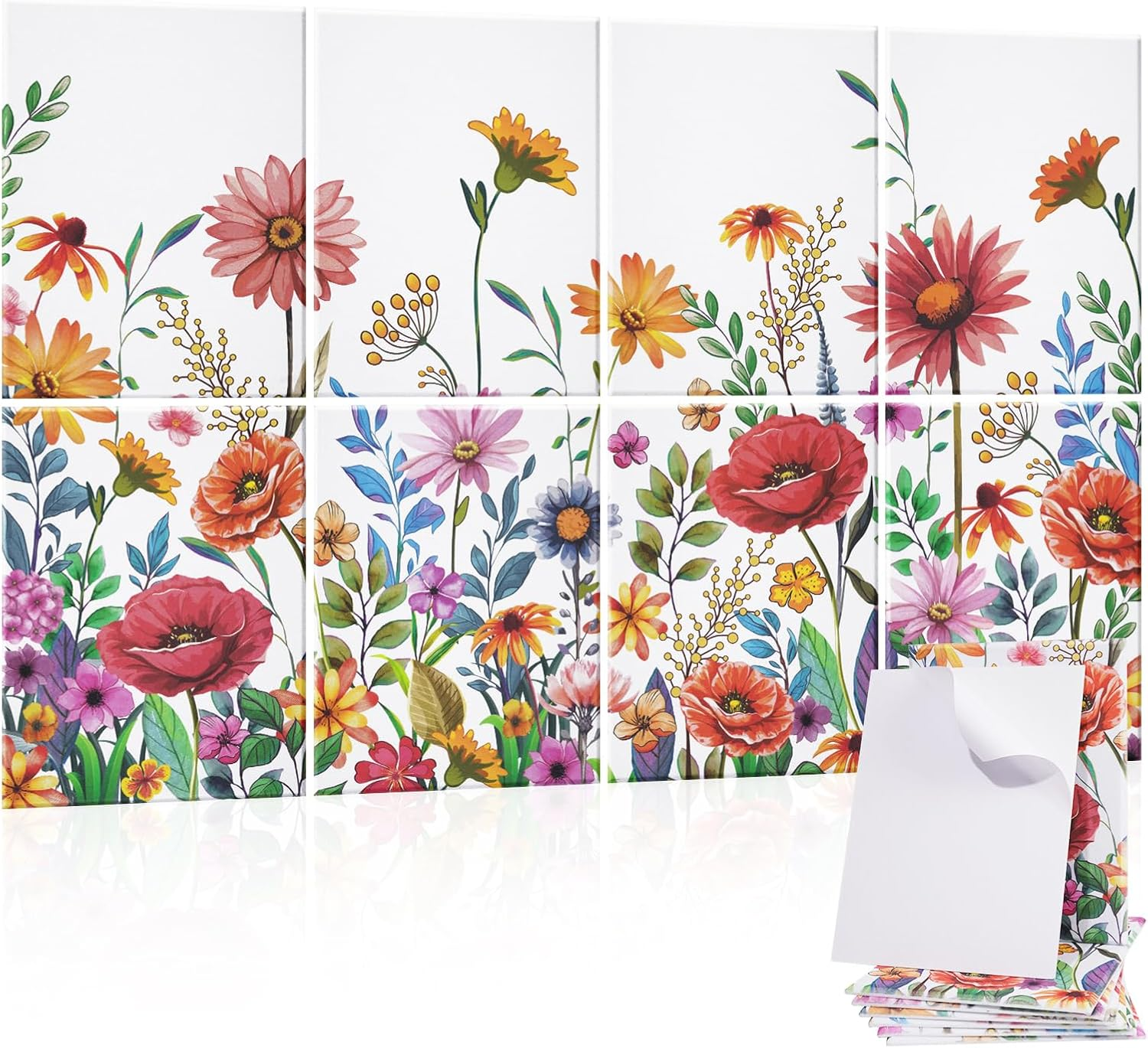 Tutmyrea Art Acoustic Panels, 48" X 32" Self-Adhesive Sound Proofing Padding 8 Pack Acoustical Soundproof Wall Panels, Decorative Sound Absorbing Panels for Home Office (Moon Misty Forest)