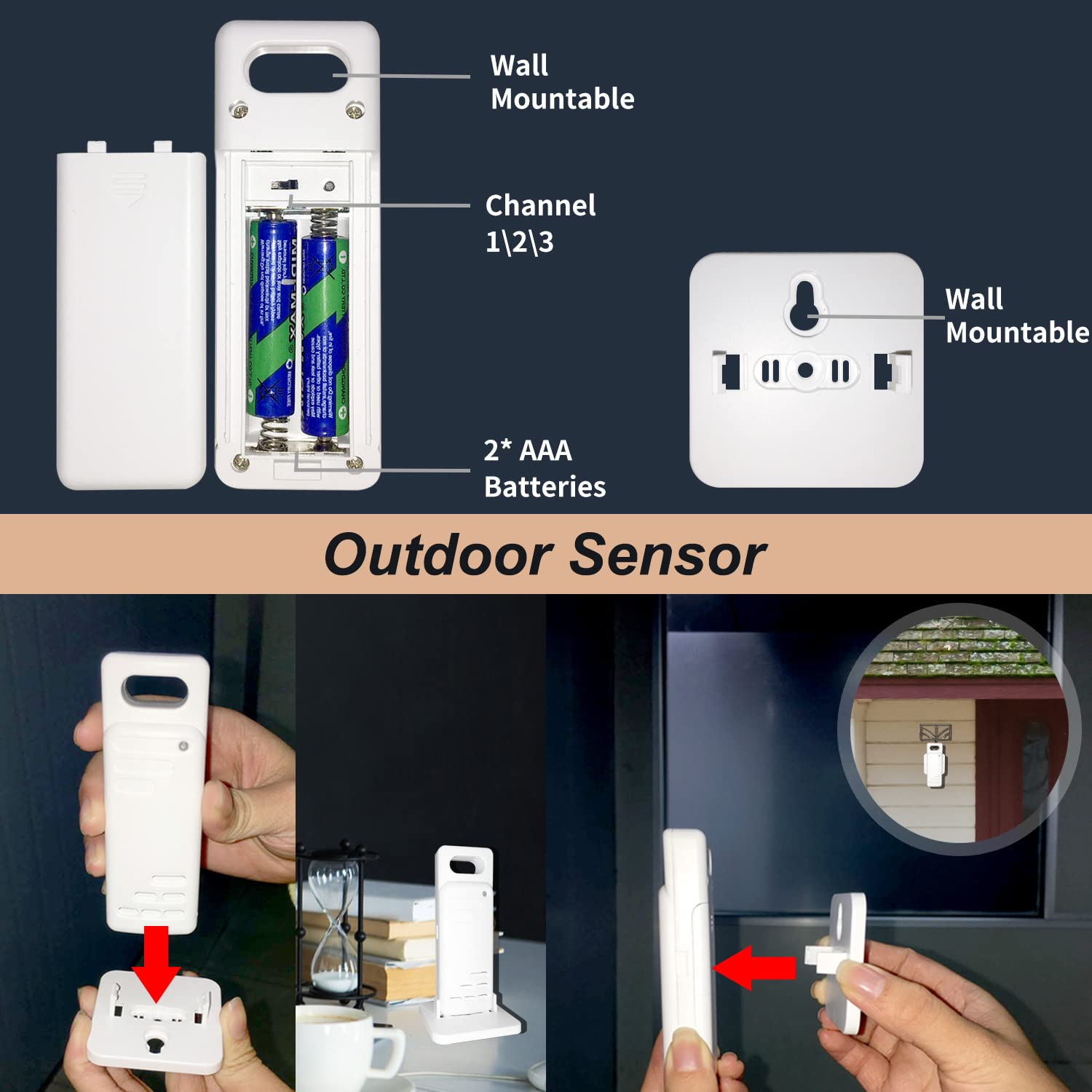 Upgraded Wireless Weather Station Indoor Outdoor Thermometer with Remote Sensor, Digital Humidity & Temperature Monitor with LCD Backlight,Touchscreen Min/Max Records for Baby Room, Office,Warehouse image number 6