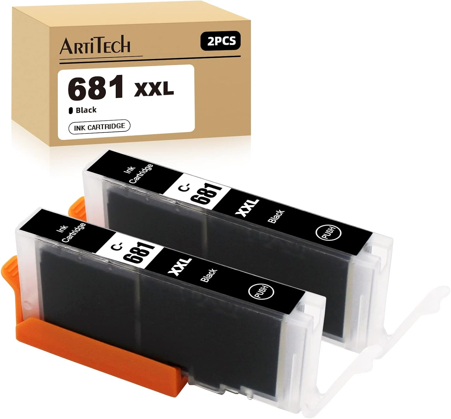 681XXL Ink Cartridges for Canon 681 Compatible with Canon TS706 TR7560 TR8560 TS6160 TS6260 TS8160 TS8260 TS9160 TS9560 Printer Ink Set (Pack of 2) (Yellow)