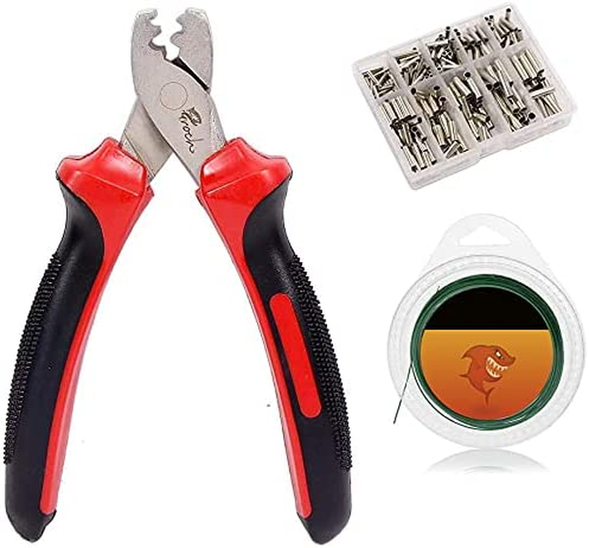 Hand Crimper Tools Stainless Steel Fishing Pliers Braid Cutters Fish Holder Hook Remover image number 4