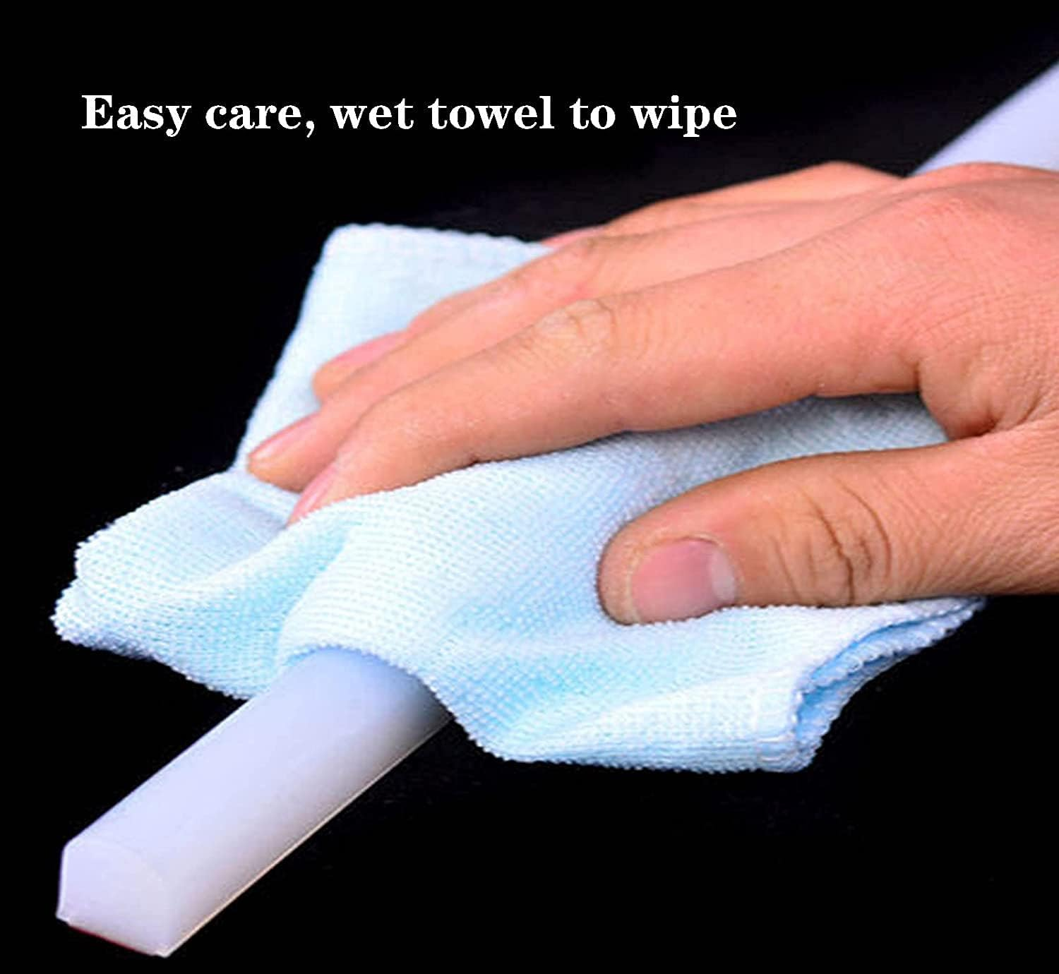 Silicone Wet Room Bathroom Floor Seal,Screen Door Seal Strip,Collapsible Shower Threshold Water Dam the Bathroom and Kitchen Dry and Wet Separation(39 Inch) White image number 5