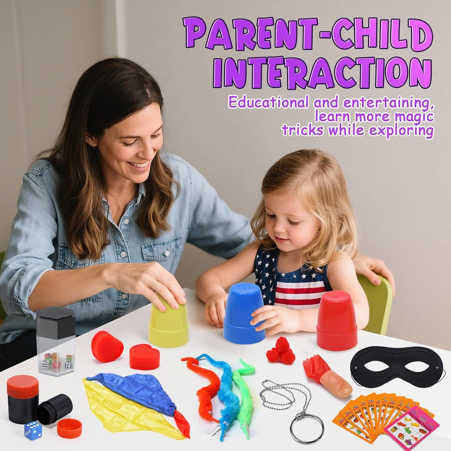 Skirfy Magic Kit,Magician Costume for Pretend Play, Magic Tricks for Kids Age 6-8, Magic Set for Beginners Boys Girls Birthday Gift 6 7 8 9 10 11 12