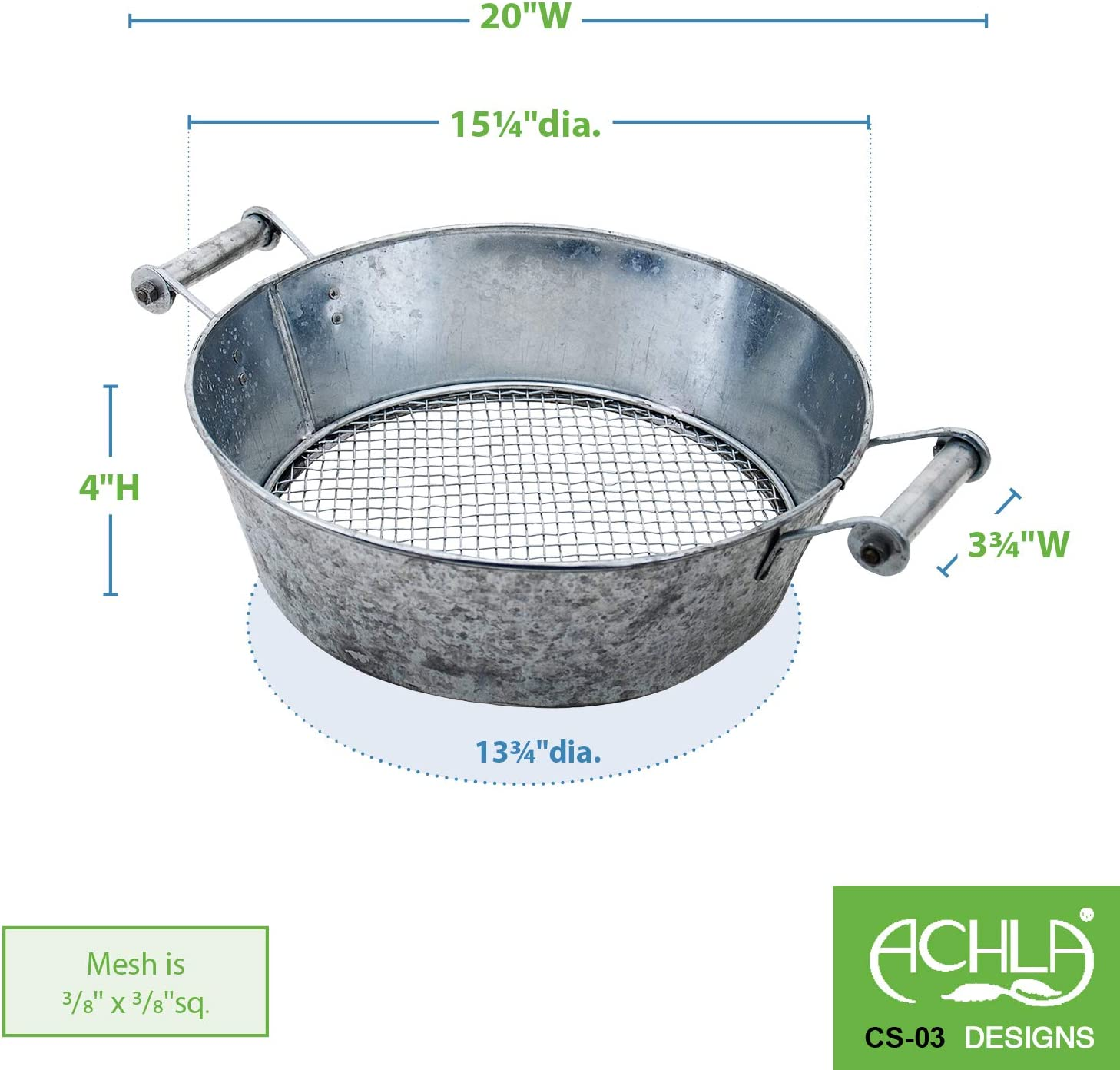 Achla Designs Compost Sifter Screen with Handles