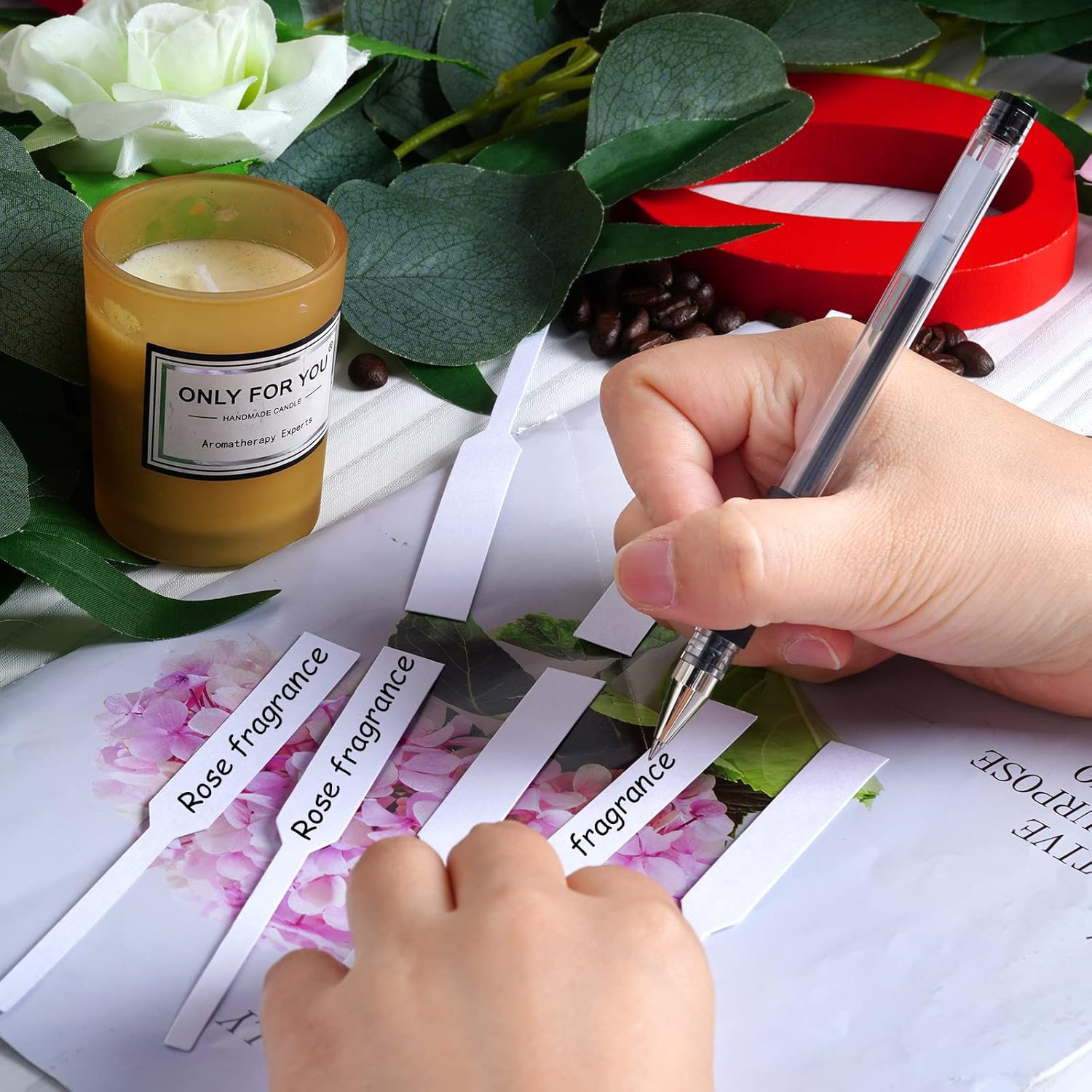 600Pcs Perfume Test Strips Paper Perfume Testing Strips Disposable Perfume Test Paper White Perfume Test Strips Essential Oils Test Card for Perfume Fragrances Scents Testing (600) image number 1